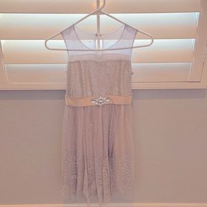 Silver sequin and mesh Iris and Ivy holiday dress